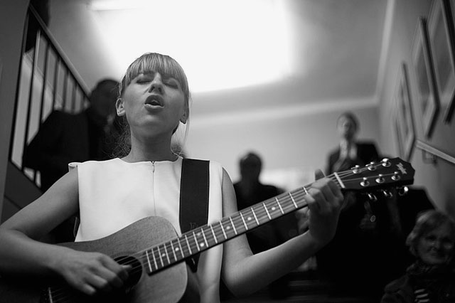 Catherine Kubillus performing her single Boy. Photo by Pierre Pallez using Leica M9 with 50mm Summicron-M f/2.0 (II).