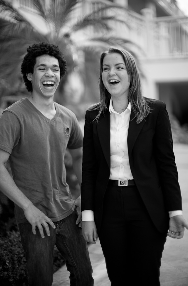 Zach Banks and Caroline Overgaard. Friends since they met in Los Angeles last July
