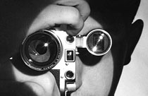 Andreas Feininger self portrait with Leica