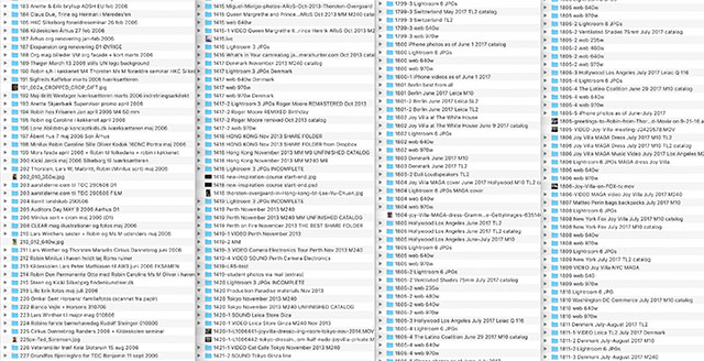 How a picture archive ideally should look: My archive today, with neatly organized folders, all files keyworded and existing in final sizes, ready for use.