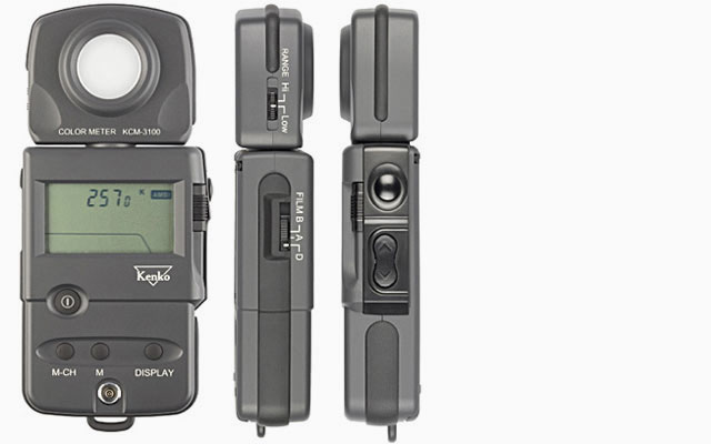 The Kenko Color Meter KCM-3100 ($799). Essentially the same as the Milonta Konica IIIF (only available secondhand now).