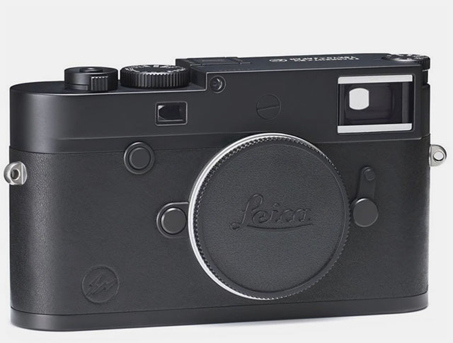 The Hiroshi Fujiwara "Fragment" Leica M10 Monochrom with the "Fragment" logo (circle with thunder symbols inside)