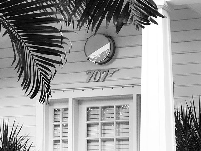 Scenes from A Licence to a Kill was filmed in Key West. Other than the Hemingway house, the harbour where there is now a Thai restaurant was used, as well as a private villa that proudly display a discrete sign. 