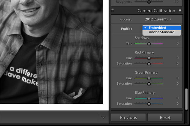In Lightroom you can change the profile to Embedded (or Adobe Standard) and then press ALT and you will see the possibility to "MAKE STANDARD" a little further down on the right corner of Lightroom. Keep your eyes open for the change of text below as it only appears when you press ALT.  