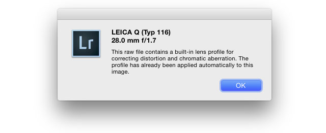 SDC Software Distortion Correction for Leica Q