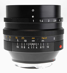 The Leica Noctilux-M f/1.0 (1976-78) with 58mm filter thread.