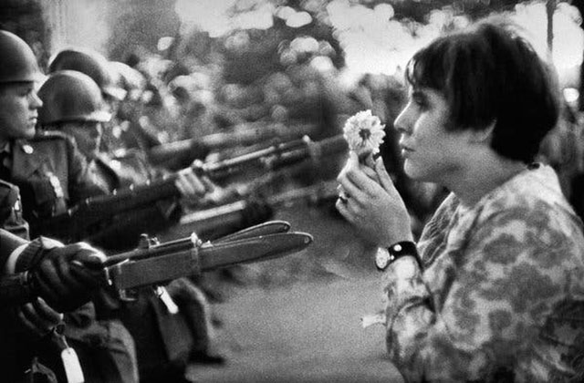 By Marc Rriboud. Washington DC 1967, anti-Vietnam demonstration. 