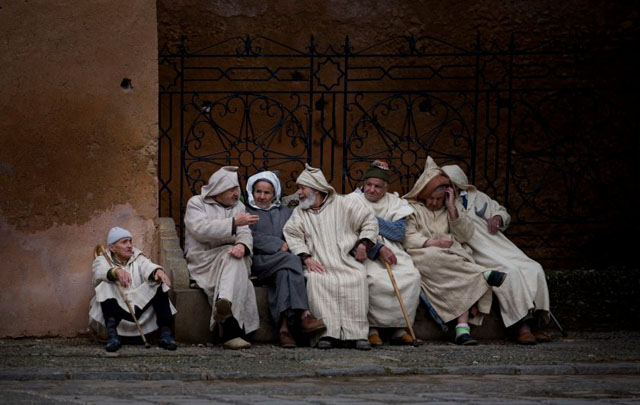 Winner of the Maybank Photography Awards 2012 in the category Street. "The Old Men of Marocco" by Chau Sau Khiang. 