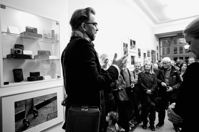 Thorsten Overgaard welcoming the guests of the vernissage. Photo by Simon Phillips. 