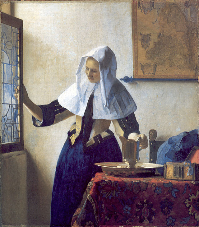 Dutch painter Vemeer's "Young woman with a water pitcher." 